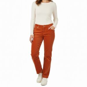 NWT Gap 1969 Orange Corduroy Real Straight Leg Pants size 29/8